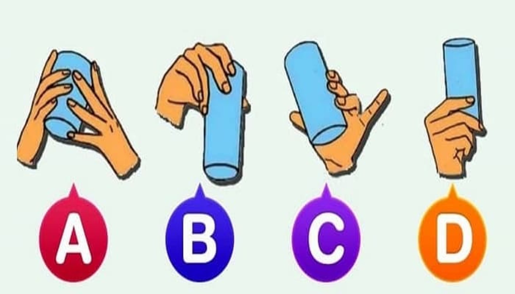 갈증 나서 물 마시려고 컵 잡을 때 손 모양으로 손쉽게 알아보는 성격 특성